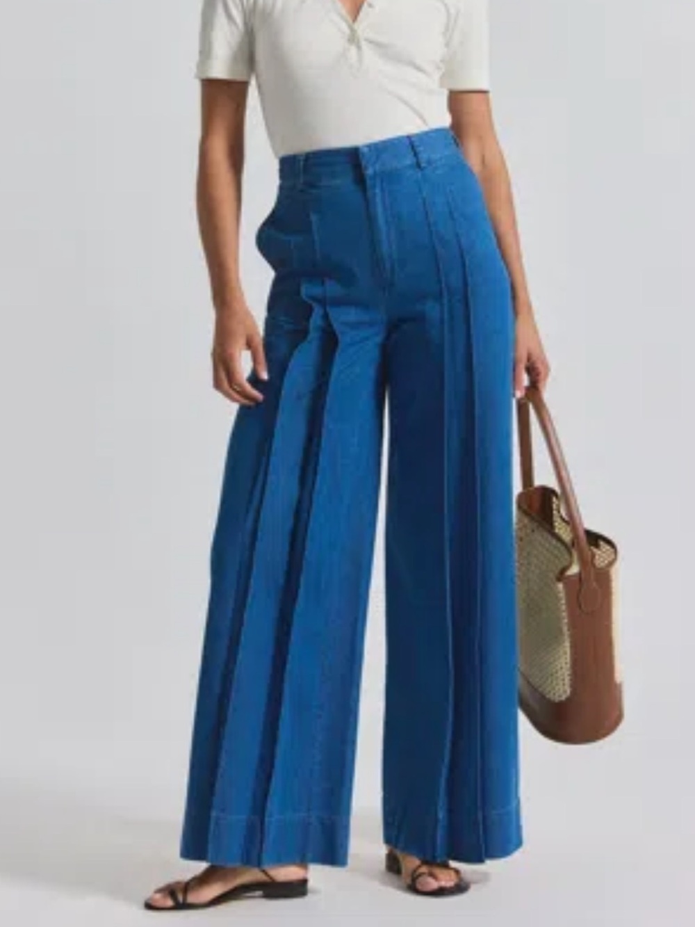 10 Crosby Derek Lam Dark Blue Wide-Leg High-Rise Jeans